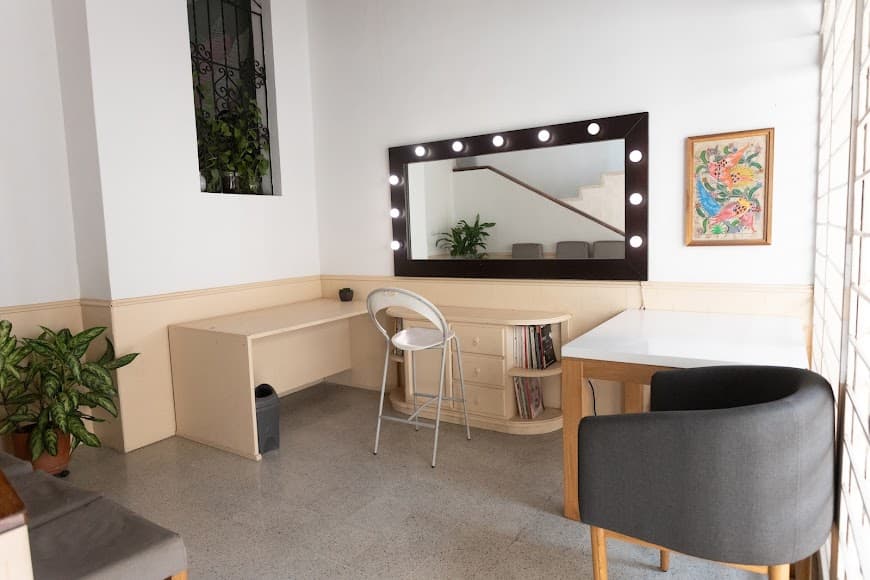 Makeup and styling area